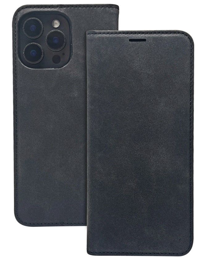 Book case iLike Samsung Galaxy A15 4G / A15 5G Smart Suede case Black