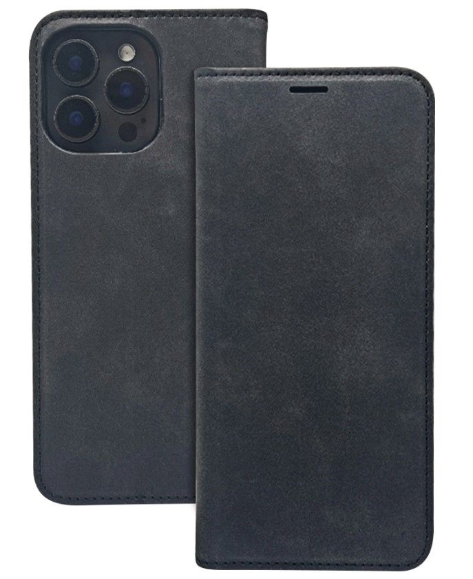Book case iLike Samsung Galaxy A35 5G Smart Suede case Black