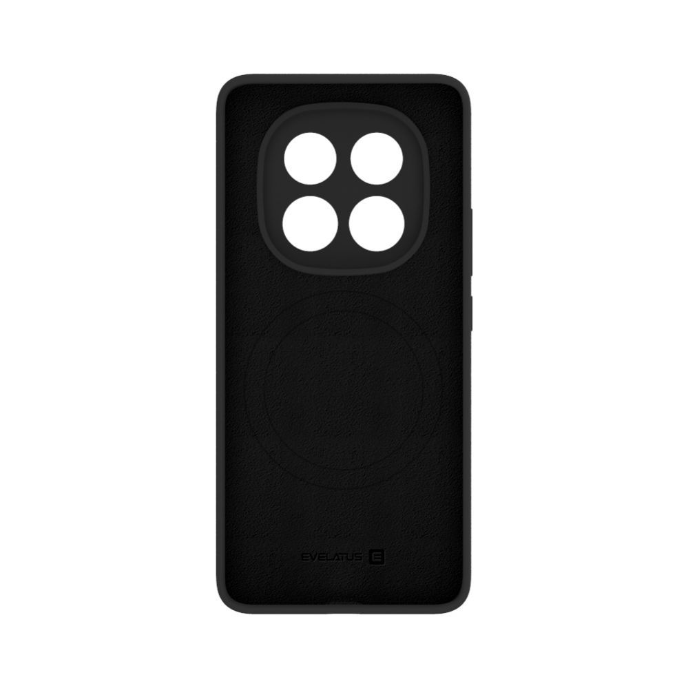 Back panel cover Evelatus Xiaomi Redmi Note 14 Pro Plus Premium Magnetic Soft Touch Silicone Case Black