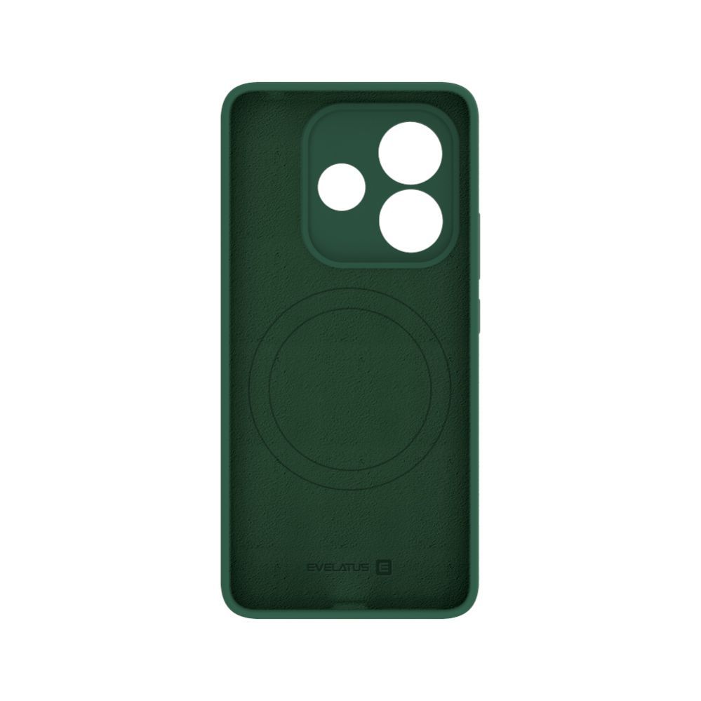 Back panel cover Evelatus Xiaomi Redmi Note 14 Premium Magnetic Soft Touch Silicone Case Green