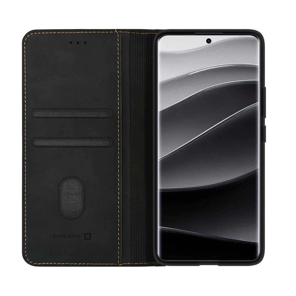 Atveramie maciņi Evelatus Xiaomi Redmi Note 14 Pro Plus Book Case Black