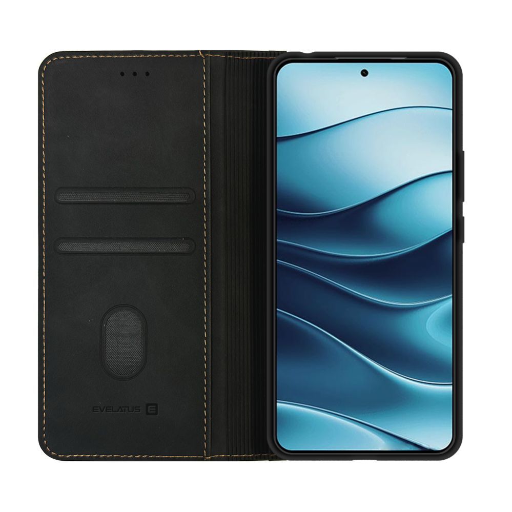 Atveramie maciņi Evelatus Xiaomi Redmi Note 14 5G Book Case Black