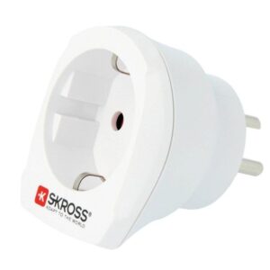Adaptrid Skross  Travel adapter CA EU to DEN - Europe to Denmark White