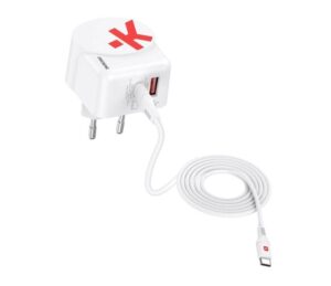 Adapteriai Skross  USB Charger AC45PD + USB-C cable USB charger 45 W Indoors, Mains socket Max. output current 4.05 A USB 3.2 White