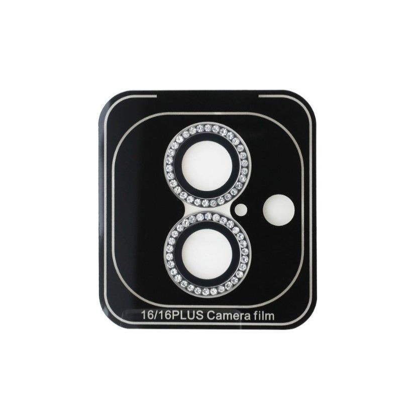 Kaitseklaasid Guess Apple iPhone 16/16 Plus Fixed Glliter Protective Lens Silver