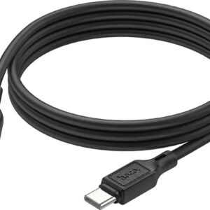 Cable Hoco  X90 Cool 60W silicone charging data cable for Type-C to Type-C Black
