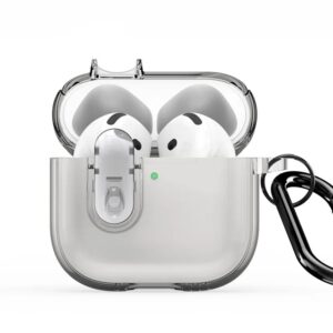 Dėklai ausinėms Dux Ducis Apple AirPods 4 PECL Series PC+TPU Cover with Hook Grey