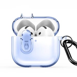 Dėklai ausinėms Dux Ducis Apple AirPods 4 PECL Series PC+TPU Cover with Hook Blue