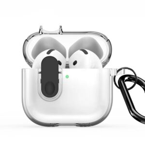 Headphone case Dux Ducis Apple AirPods 4 PECL Series PC+TPU Cover with Hook Black Clear