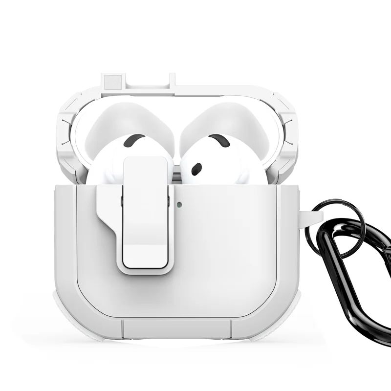 Headphone case Dux Ducis - AirPods 4 PECP Series PC+TPU Cover with Hook White