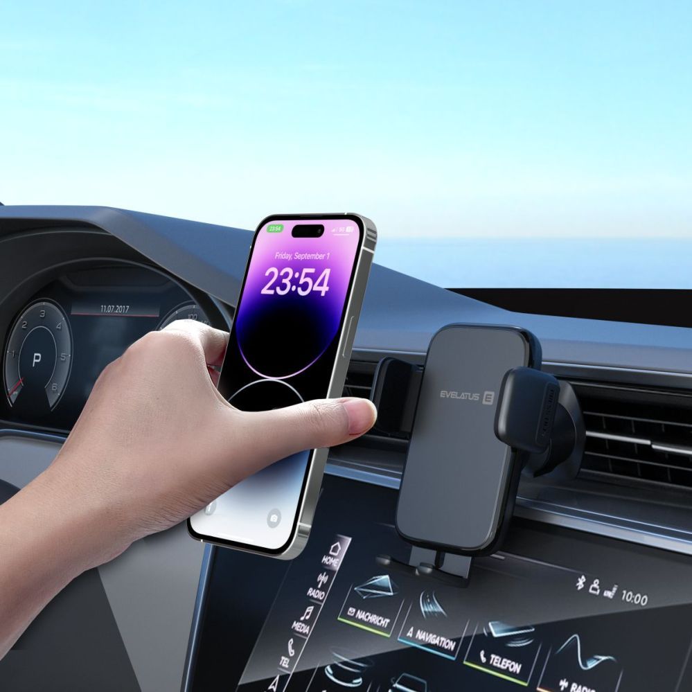 Auto holder Evelatus Car air conditioning vent bracket holder H2+KAC001 Black