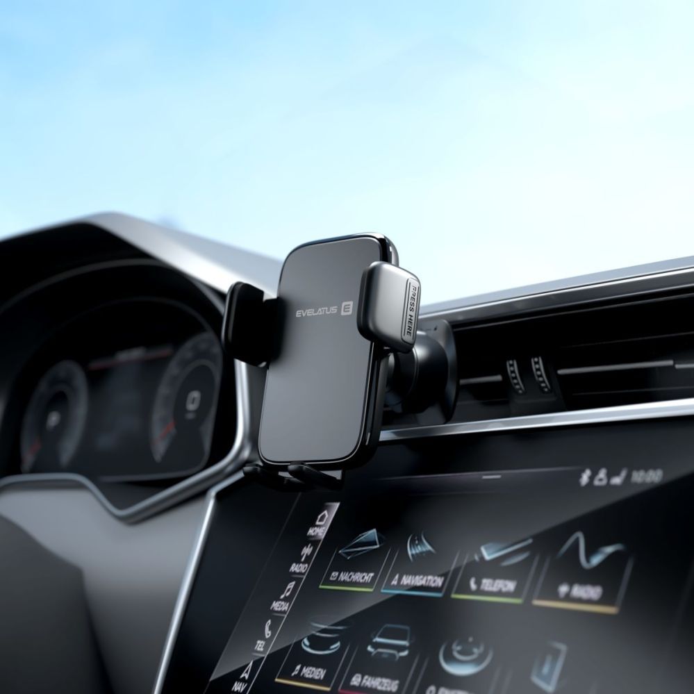 Auto holder Evelatus Car air conditioning vent bracket holder H2+KAC001 Black
