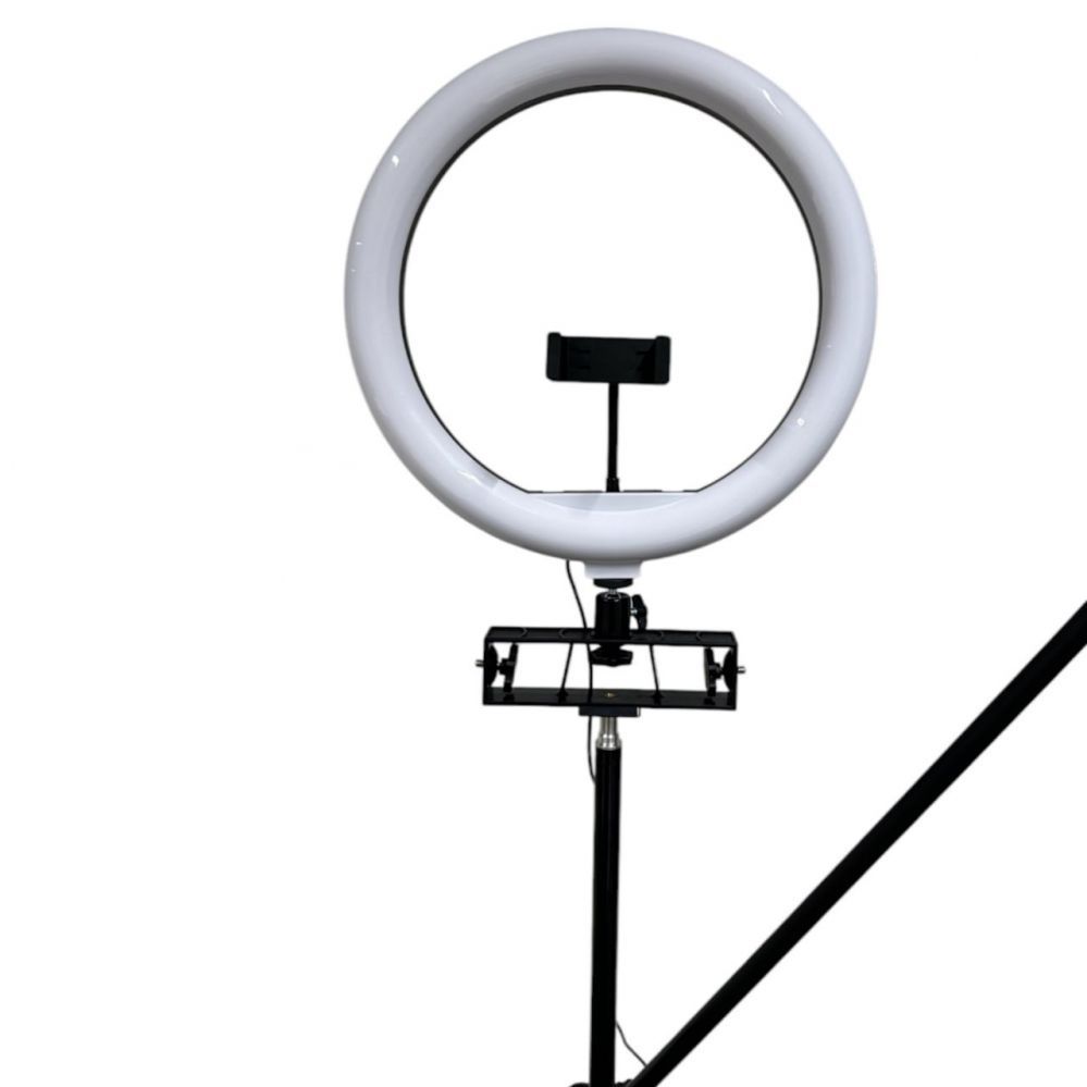 Rõngahoidja iLike S12 LED Selfie 31cm Ring Light Lamp + Tripod Stand 2.1m + Shelf & 3x phone / Mic Holder Black