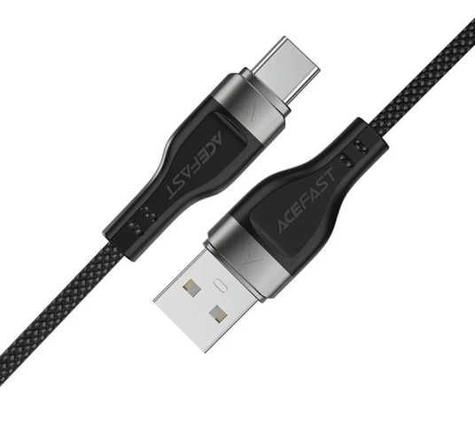 Cable Acefast C11-04 USB-A - USB-C 3A Cable 1.2m Magnetic Braid Black