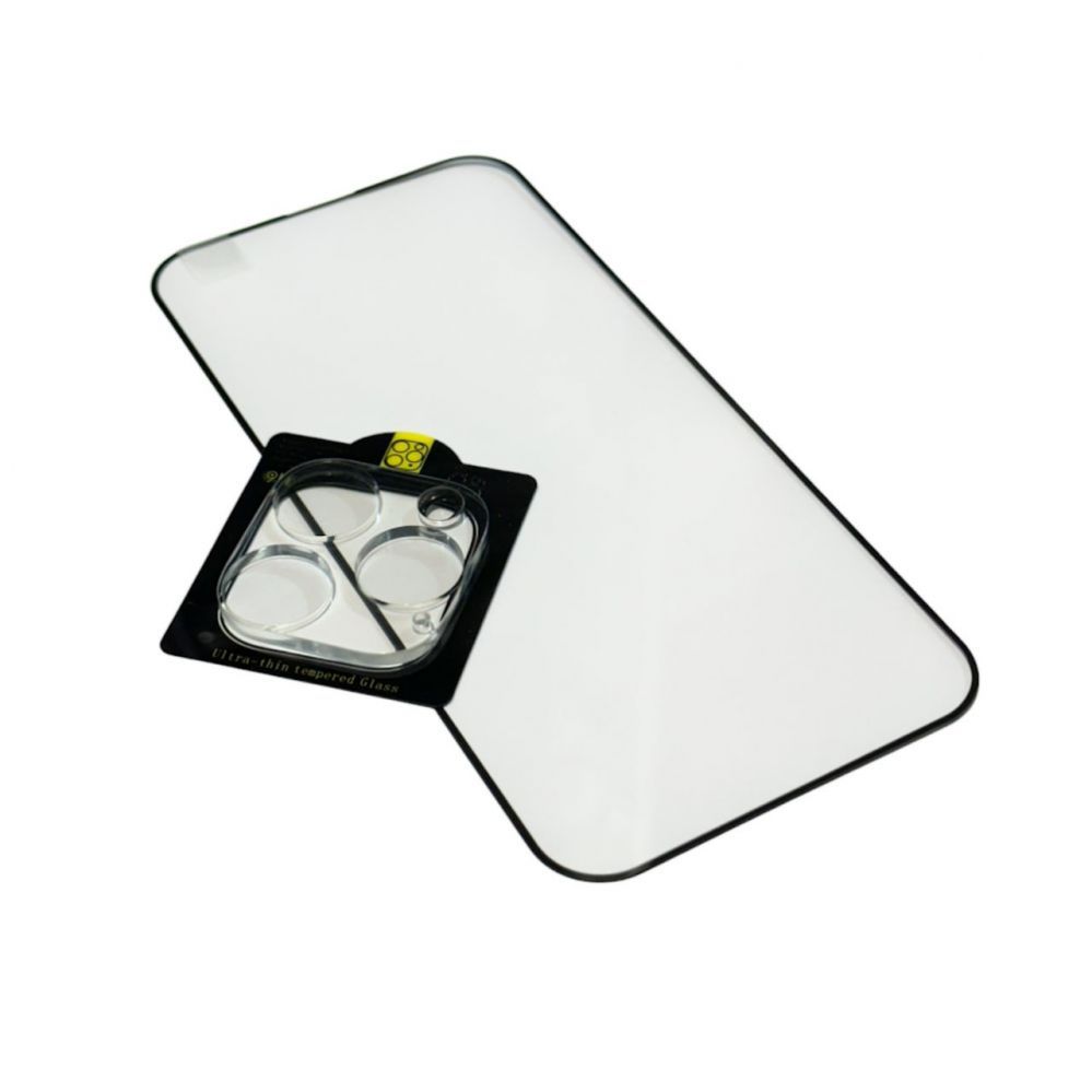 Protective glass iLike Samsung Galaxy S24 FE X2 Super Set 2.5D Edge Full face Tempered Glass + Camera Glass