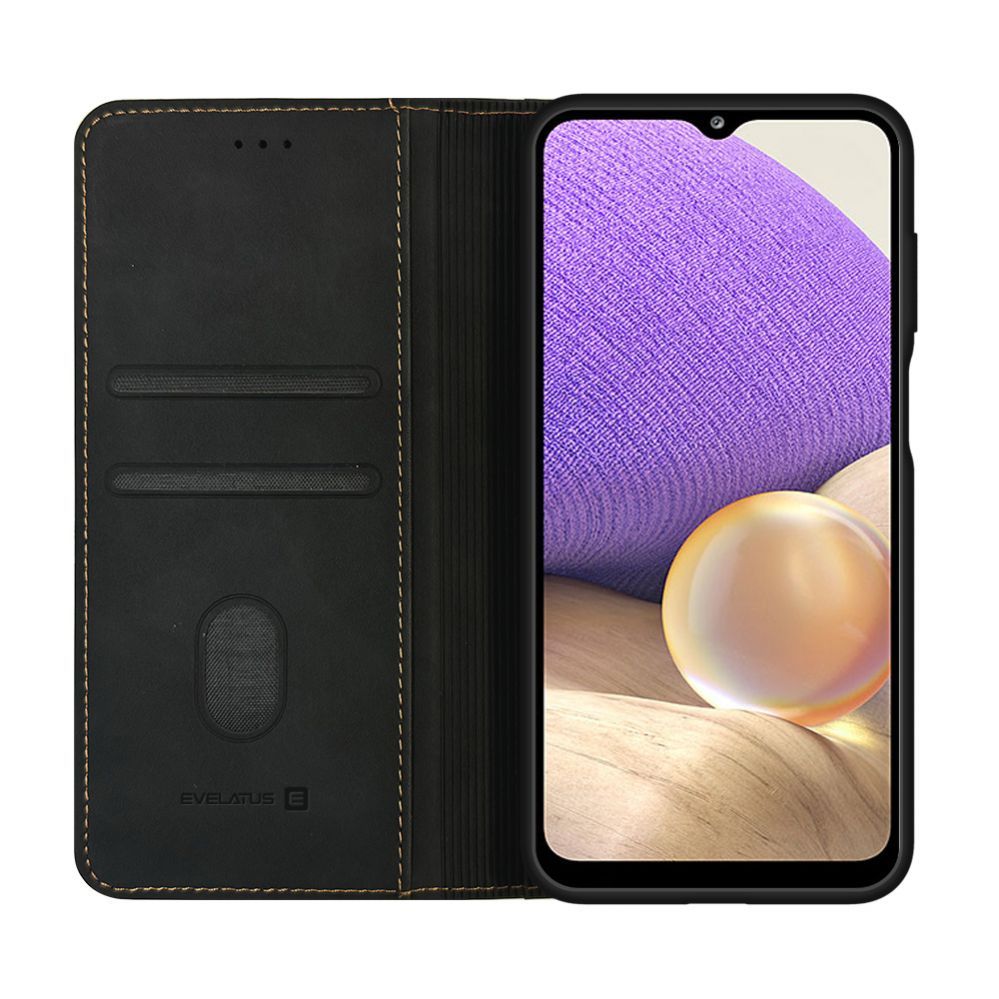 Atveramie maciņi Evelatus Samsung Galaxy A32 Book Case Folio Black