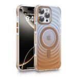Back panel cover Evelatus Apple iPhone 15 Pro Max EchoWave Clear MagSafe Gold