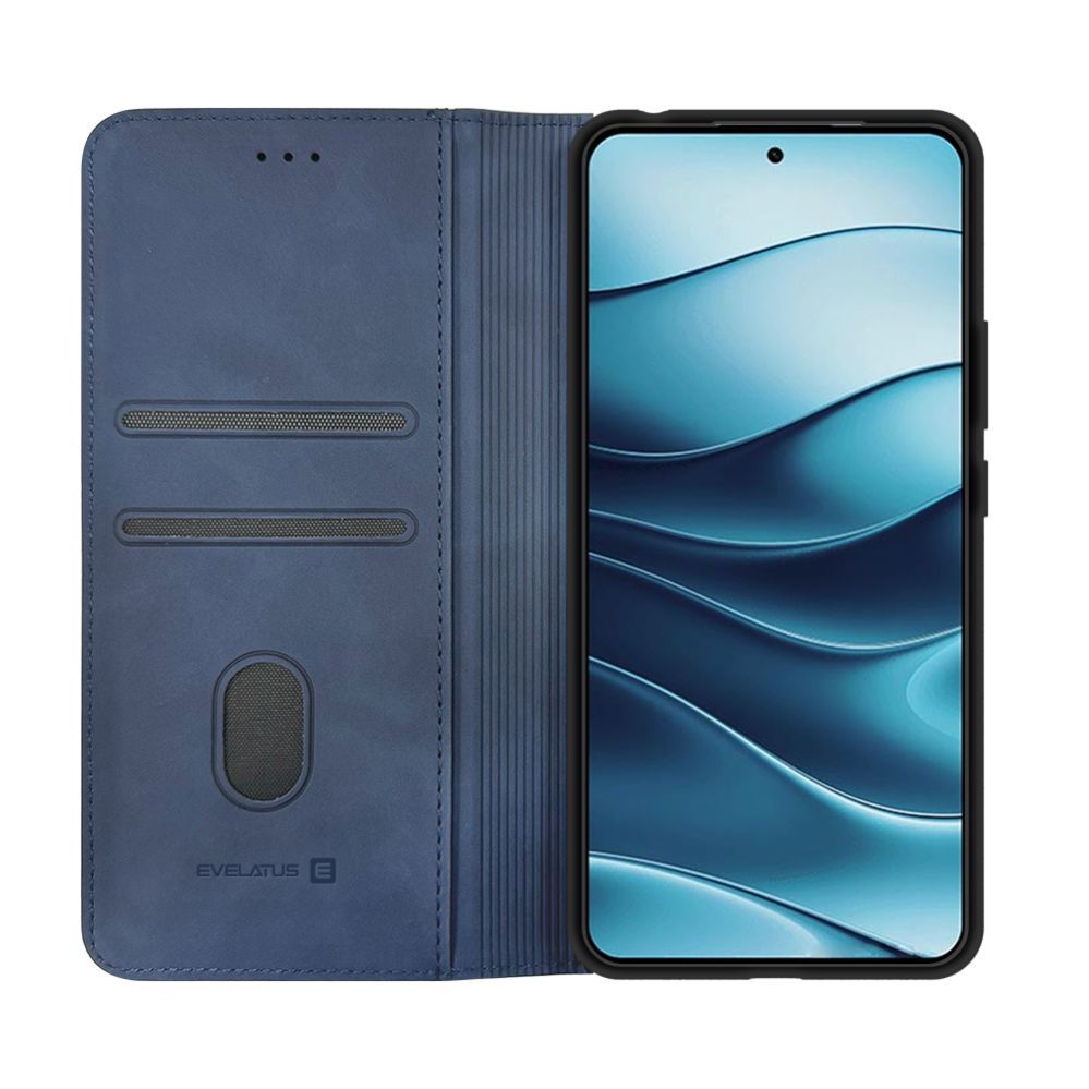 Book case Evelatus Xiaomi Redmi Note 14 4G Book Case Folio Dark Blue