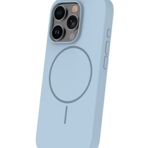 Tagakaaned iLike Apple iPhone 16 Pro Max Soft Touch Silicone case With Magnetic Light Blue