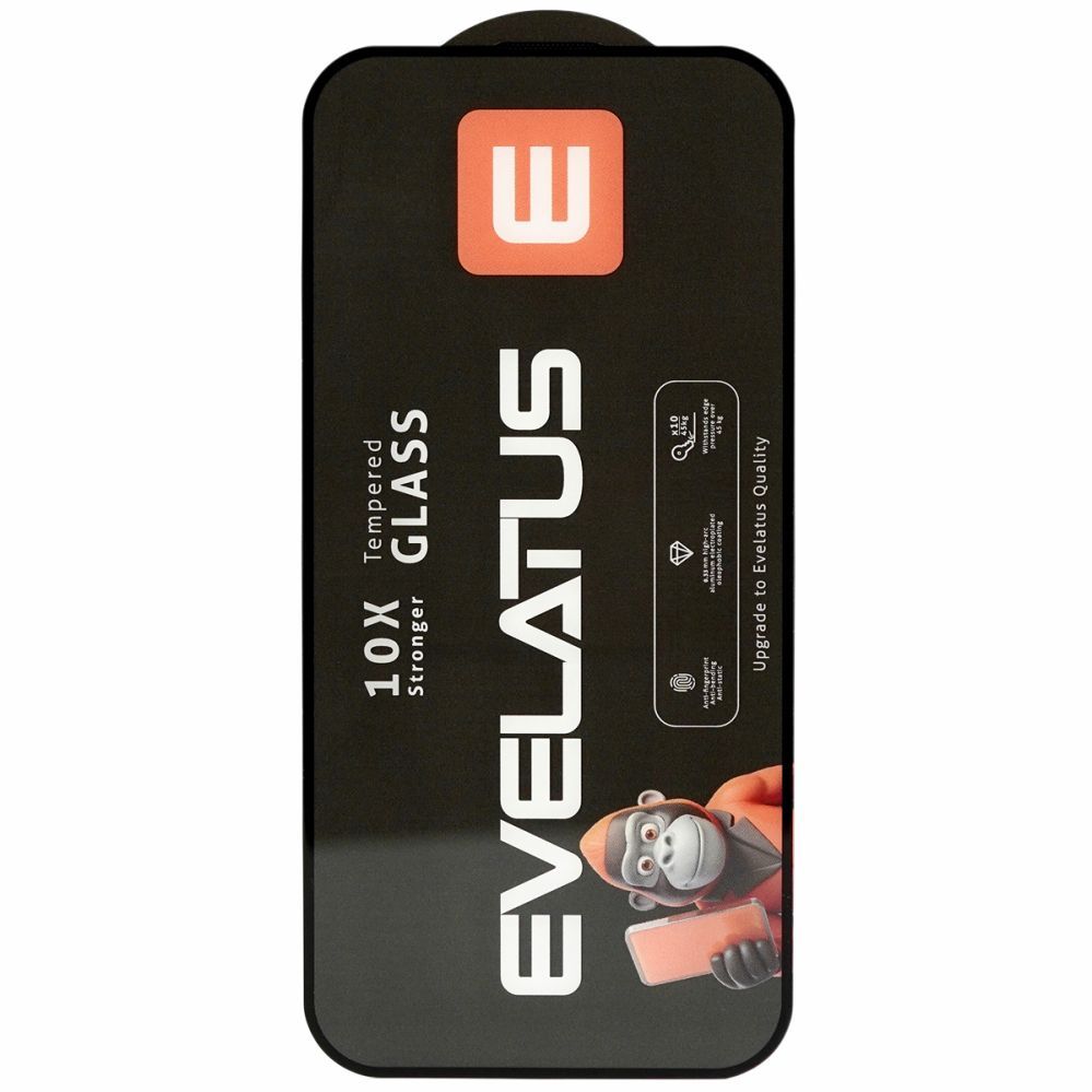 Protective glass Evelatus Apple iPhone 17 Pro Max Corning Gorilla Glass Anti-Static 3D Full Cover 10X Stronger