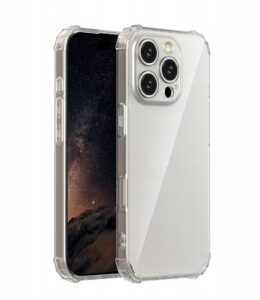 Nugarėlės dėklai iLike Apple iPhone 17 Anti Shock 1,5 mm case big hole Transparent
