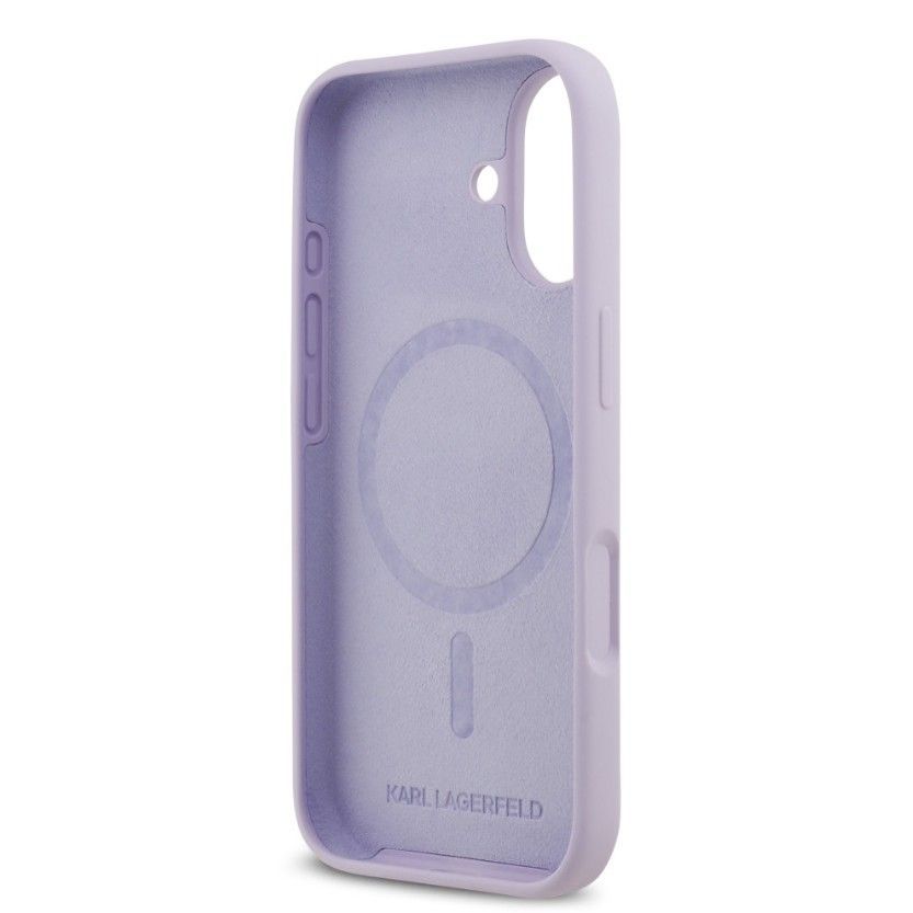 Tagakaaned Karl Lagerfeld Apple iPhone 17 Liquid Silicone Karl and Choupette MagSafe Case Purple
