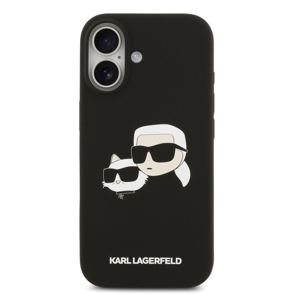 Tagakaaned Karl Lagerfeld Apple iPhone 17 Liquid Silicone Double Heads MagSafe Case Black