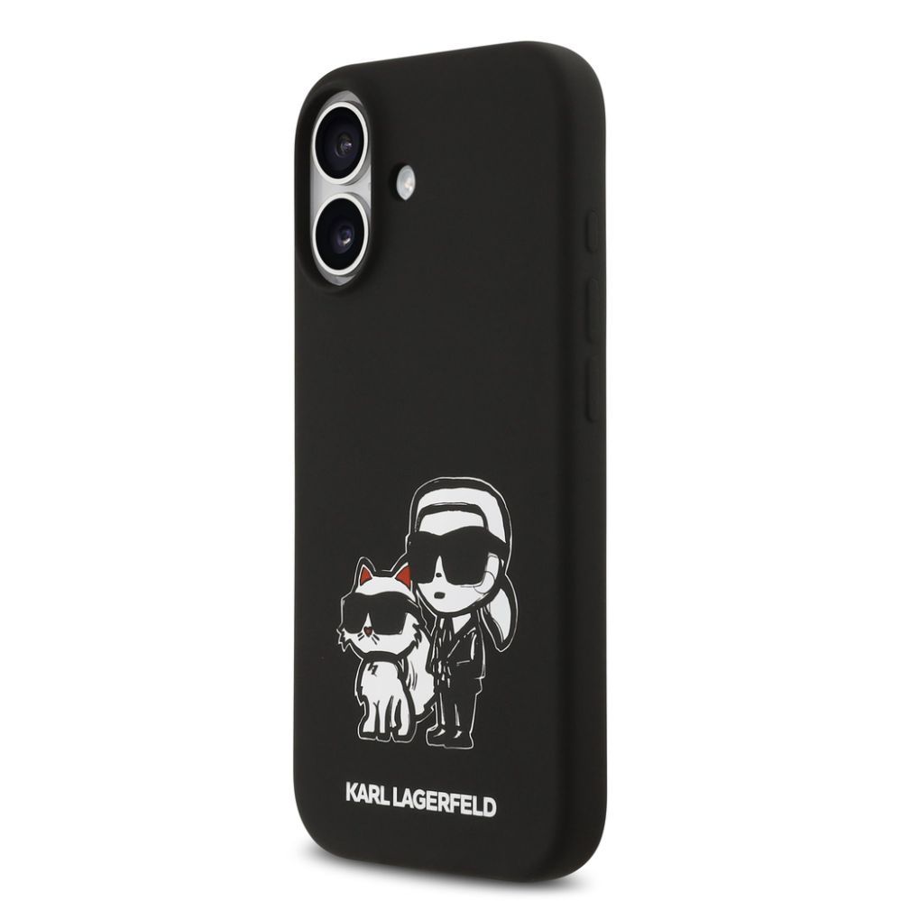 Tagakaaned Karl Lagerfeld Apple iPhone 17 Liquid Silicone K&CH Sketch MagSafe Case Black