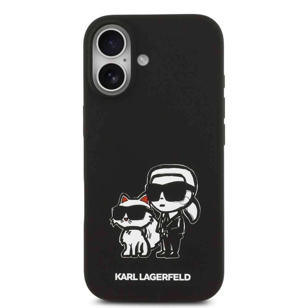 Tagakaaned Karl Lagerfeld Apple iPhone 17 Liquid Silicone K&CH Sketch MagSafe Case Black