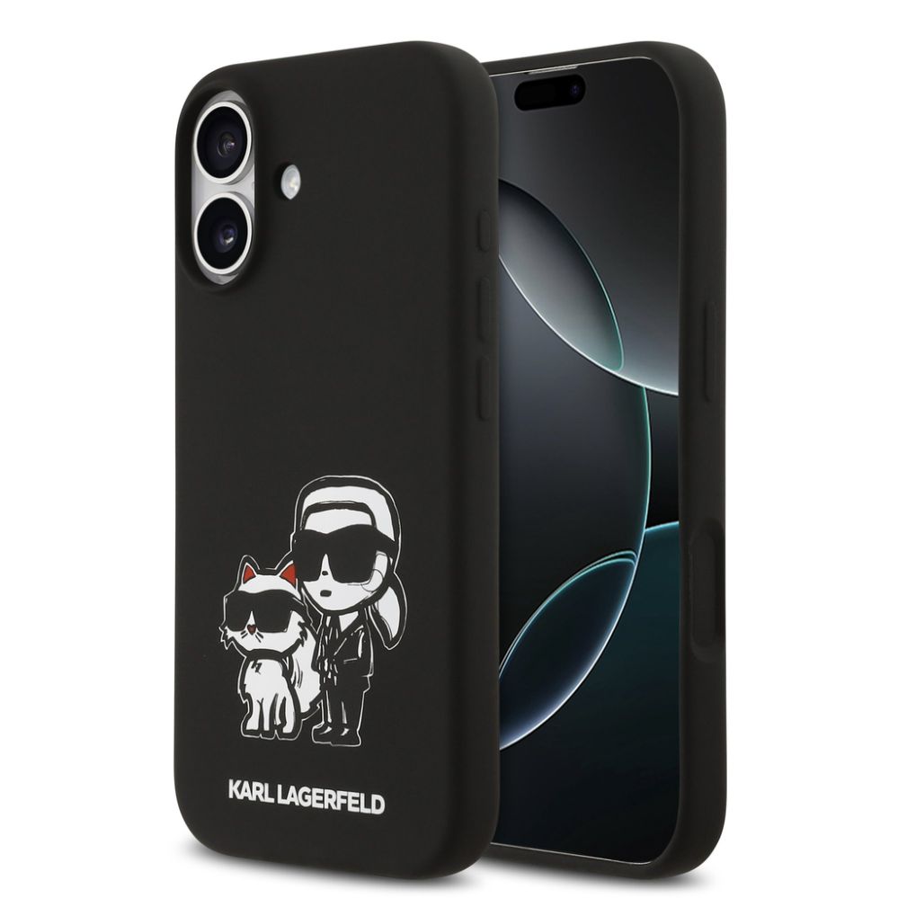 Tagakaaned Karl Lagerfeld Apple iPhone 17 Liquid Silicone K&CH Sketch MagSafe Case Black