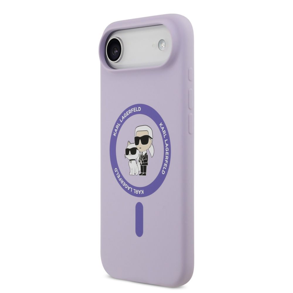 Tagakaaned Karl Lagerfeld Apple iPhone Air Liquid Silicone Karl and Choupette MagSafe Case Purple