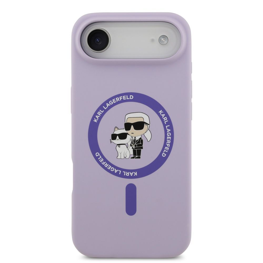 Tagakaaned Karl Lagerfeld Apple iPhone Air Liquid Silicone Karl and Choupette MagSafe Case Purple
