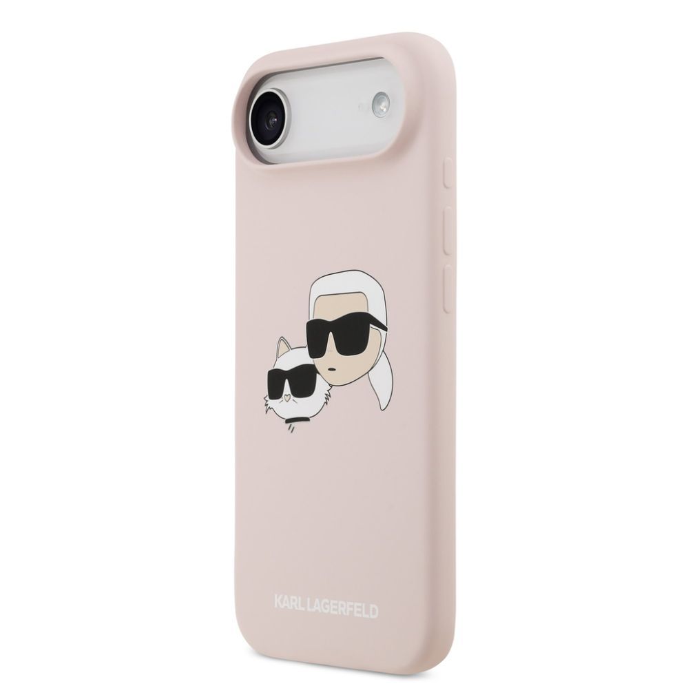 Tagakaaned Karl Lagerfeld Apple iPhone Air Liquid Silicone Double Heads MagSafe Case Pink