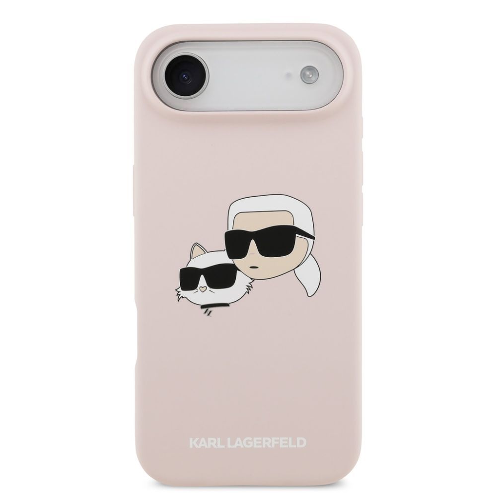 Tagakaaned Karl Lagerfeld Apple iPhone Air Liquid Silicone Double Heads MagSafe Case Pink