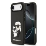 Aizmugurējais vāciņš Karl Lagerfeld Apple iPhone Air 3D Rubber Karl and Choupette Case Black
