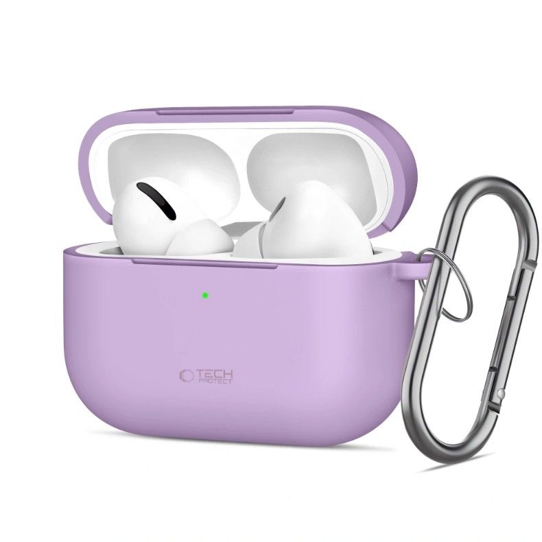 Headphone case Tech-Protect Apple AIRPODS PRO 3 SILICONE HOOK Lavender