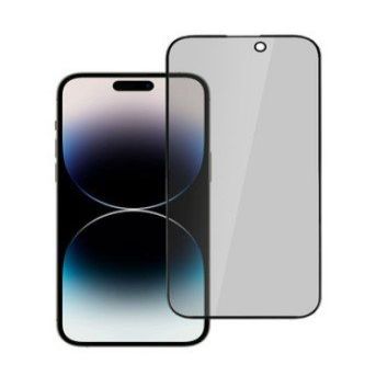 Protective glass Evelatus Apple iPhone 15 Plus Privacy 2.5D Silk Full Cover Anti-Static Light Black