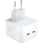 Adapteris iLike  CH1 35W Dual Port USB-C Fast Charger for all Apple devices (Analog A2676 MNWP3ZM/A) White