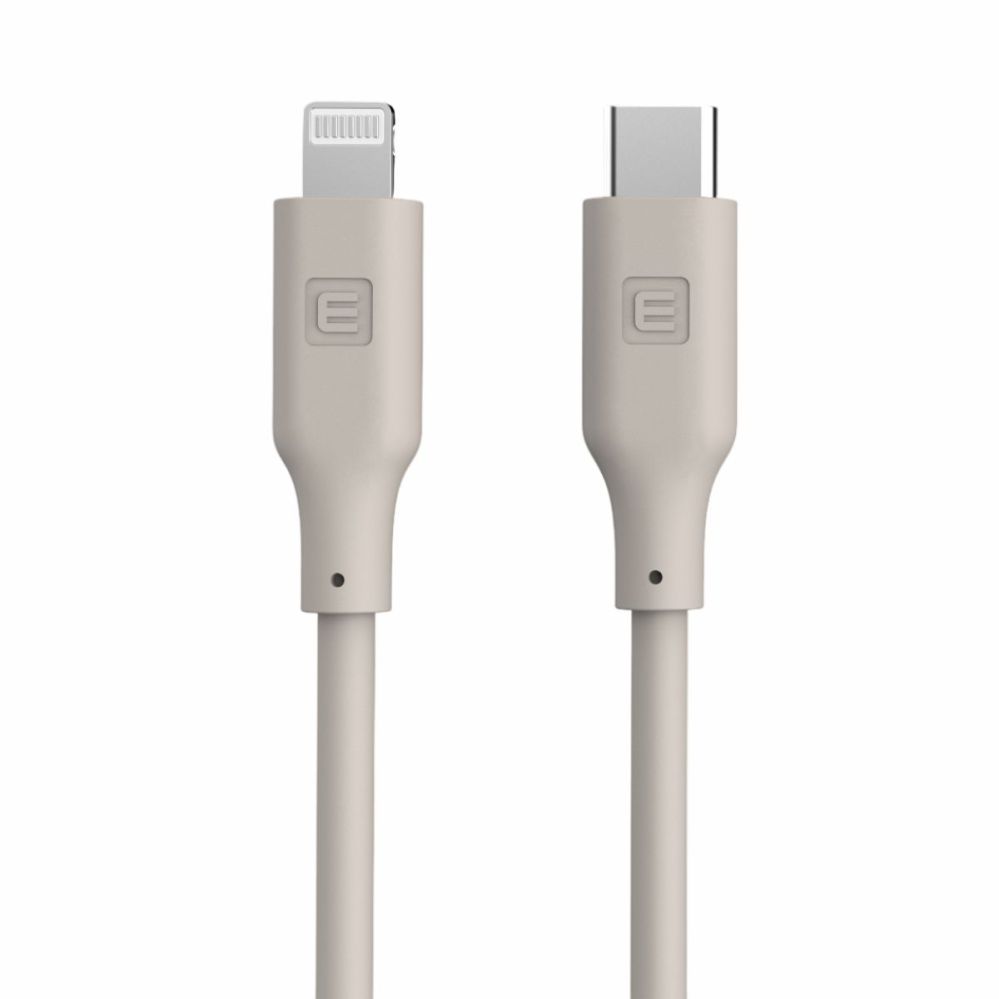 Kaabel Evelatus Evelatus USB C to Lightning Silicone Cable 1.2M (MFI10CL) 60W / 20V3A Warm Gray