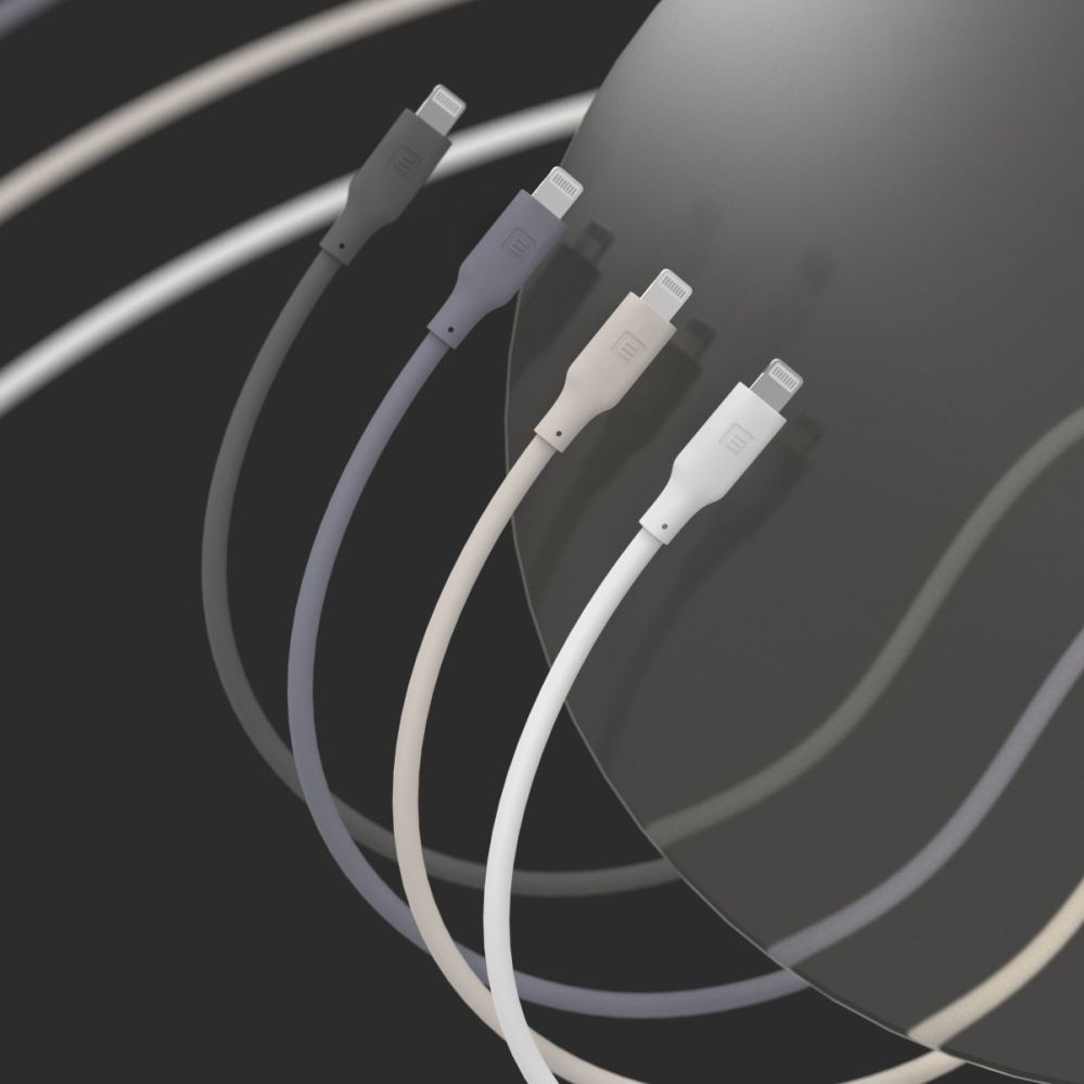 Kaabel Evelatus Evelatus USB C to USB C Silicone Cable 1.2M 60W / 20V3A Warm Gray