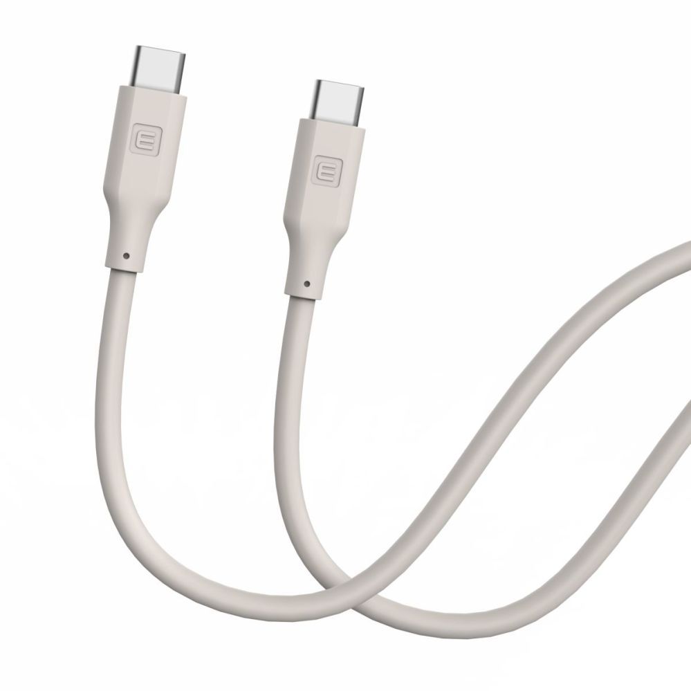 Kaabel Evelatus Evelatus USB C to USB C Silicone Cable 1.2M 60W / 20V3A Warm Gray