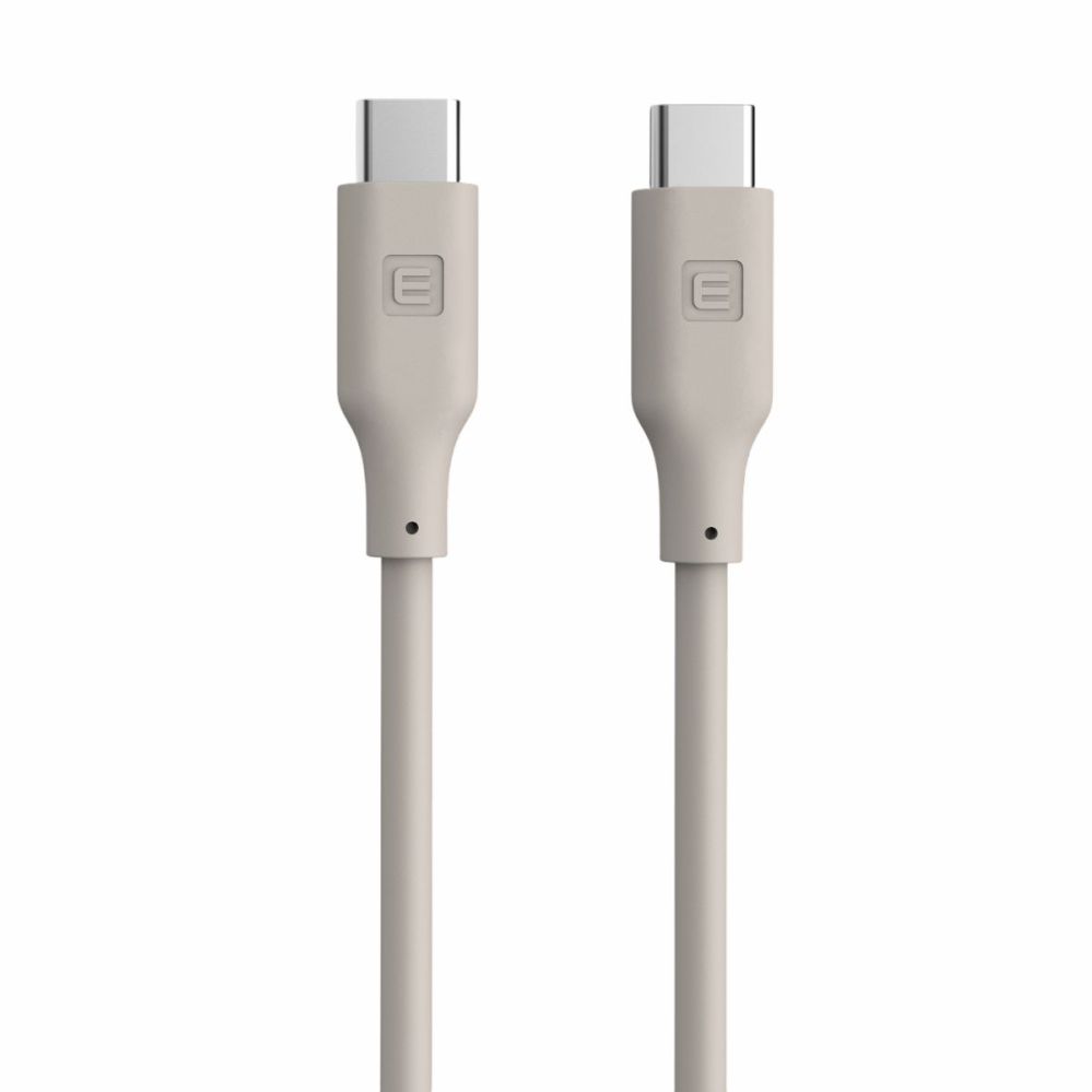 Kaabel Evelatus Evelatus USB C to USB C Silicone Cable 1.2M 60W / 20V3A Warm Gray