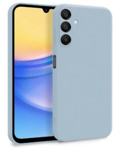Back panel cover Evelatus Samsung Galaxy A15 Premium Soft Touch Silicone Case Grey Blue