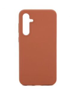 Tagakaaned Evelatus Samsung Galaxy A34 Premium Soft Touch Silicone Case Saddle Brown