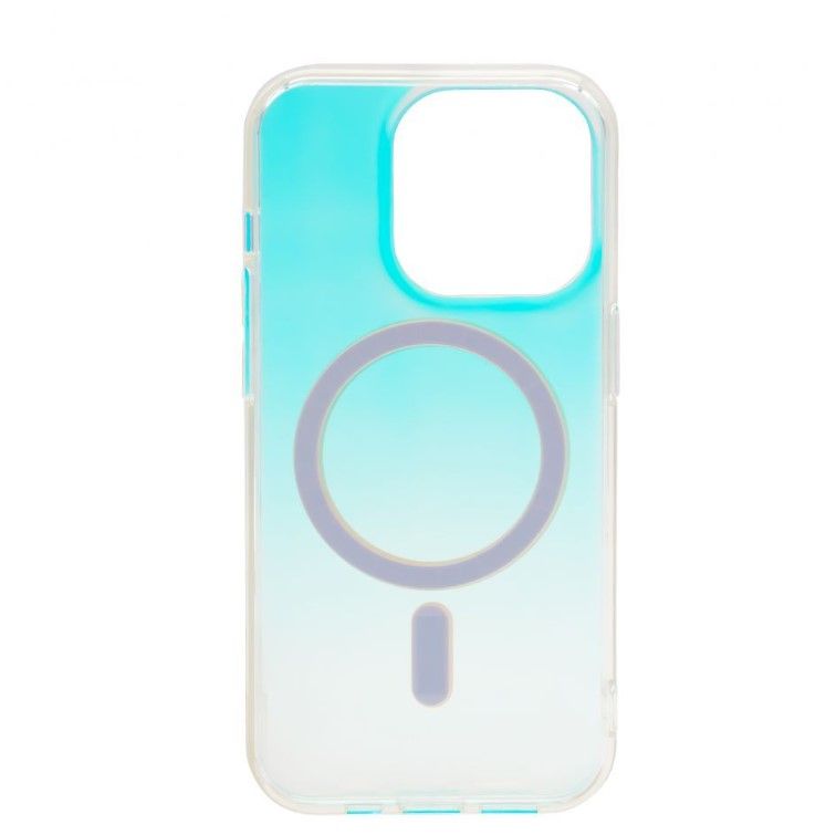 Back panel cover Connect Apple iPhone 14 Pro Max Transparent gradient Magnetic Case Chameleon