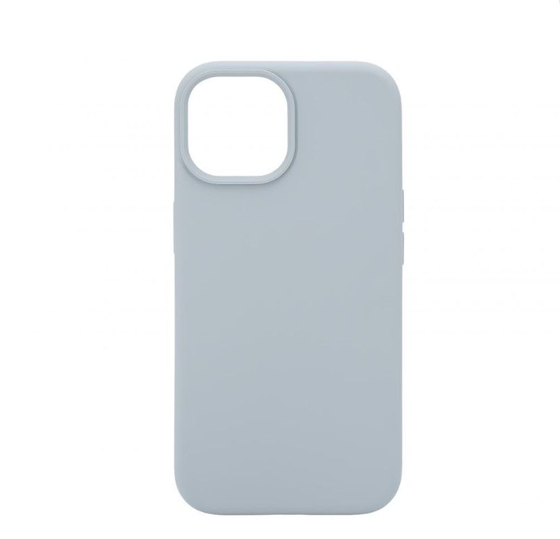 Back panel cover Connect Apple iPhone 15 Premium Magsafe Soft Touch Silicone Case New Function Grey Blue