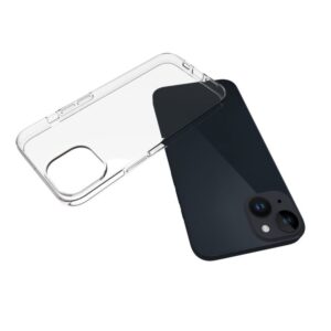 Nugarėlės dėklai Connect Apple iPhone 15 Clear Silicone Case 1.5mm TPU Transparent
