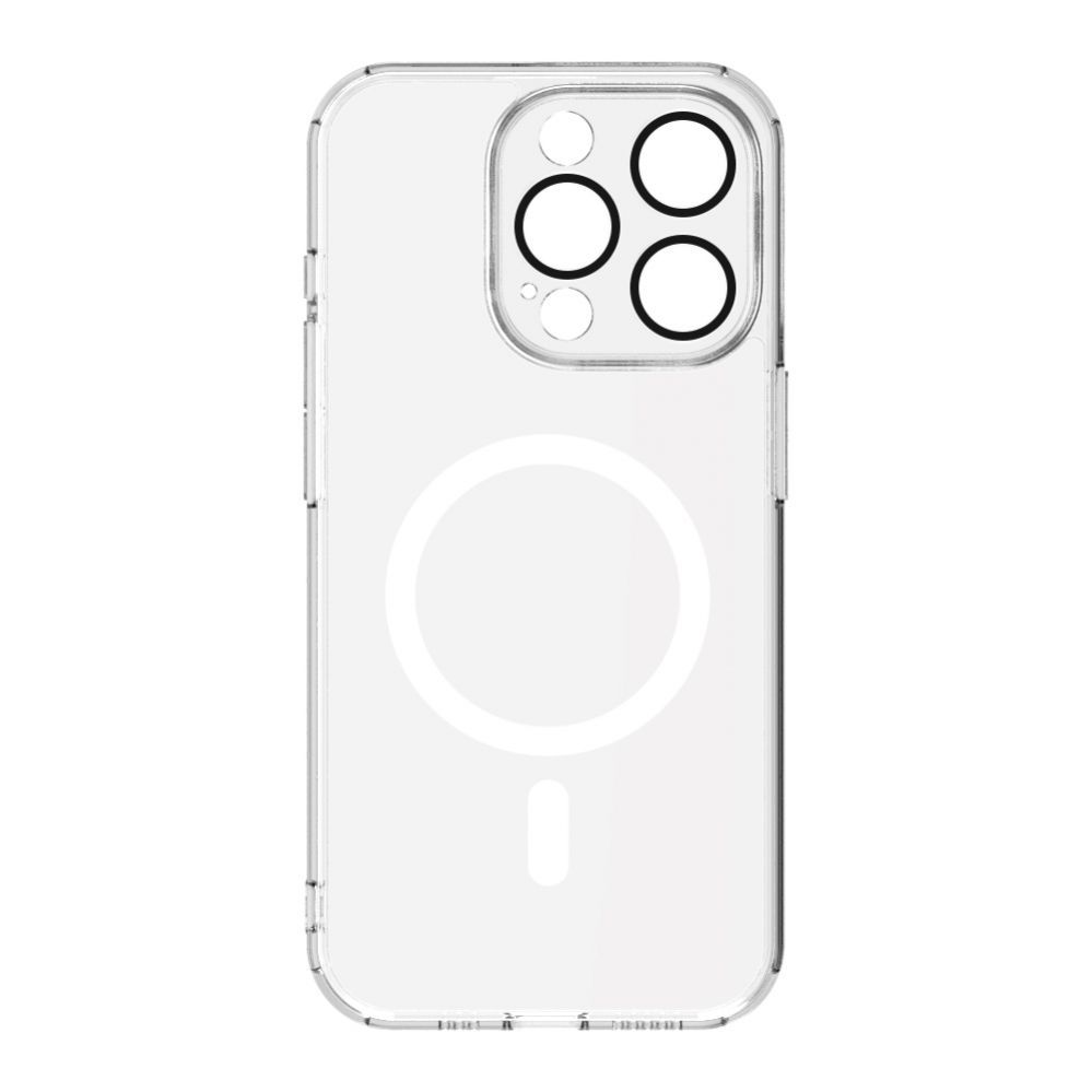 Back panel cover Connect Apple iPhone 15 Pro Max Clear Case With Magnetic and Camera Protection Transparent