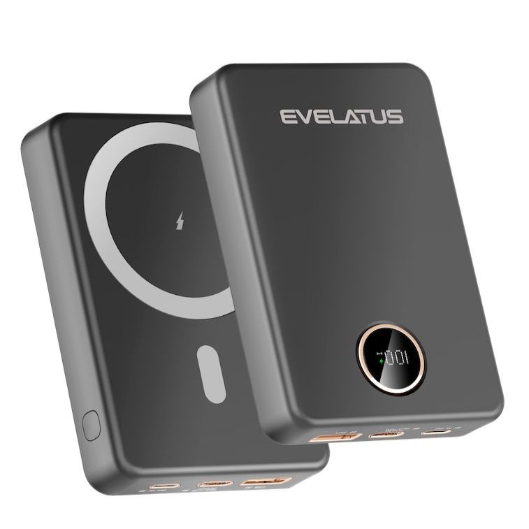 Väline aku Evelatus Wireless Power Bank 22.5W 10000 mAh Type-C Black