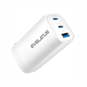 Adapter Evelatus  65W Max Fast Charger CN USB-C1/USB-C1/USB-A White
